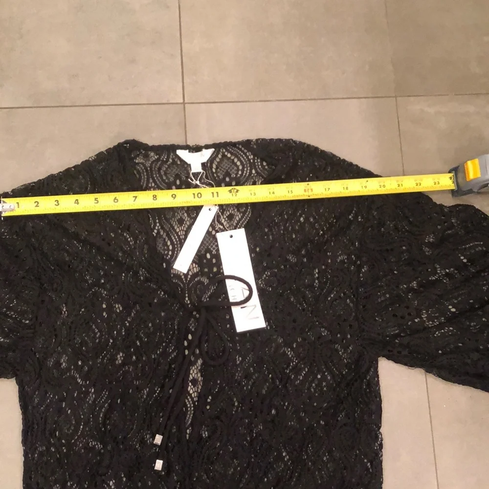 Elan Beach Long Black Lace Cover Up - Picture 10 of 15